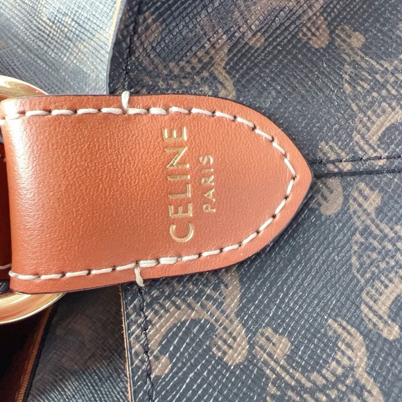 Celine Burnt Triomphe Canvas Strap Box Bag - Picture 7 of 8